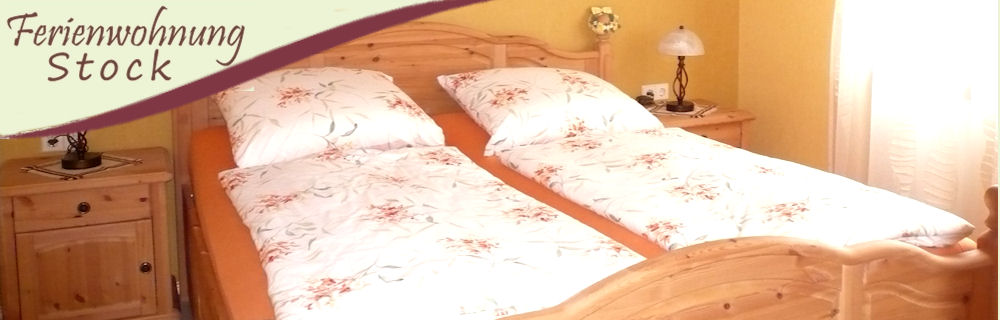 Schlafzimmer der Ferienwohnung Stock